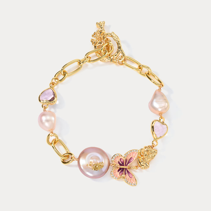 Butterfly Baroque Pearl Bracelet