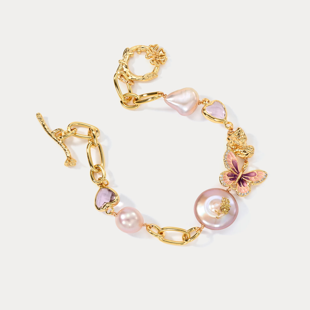 Butterfly Baroque Pearl Bracelet