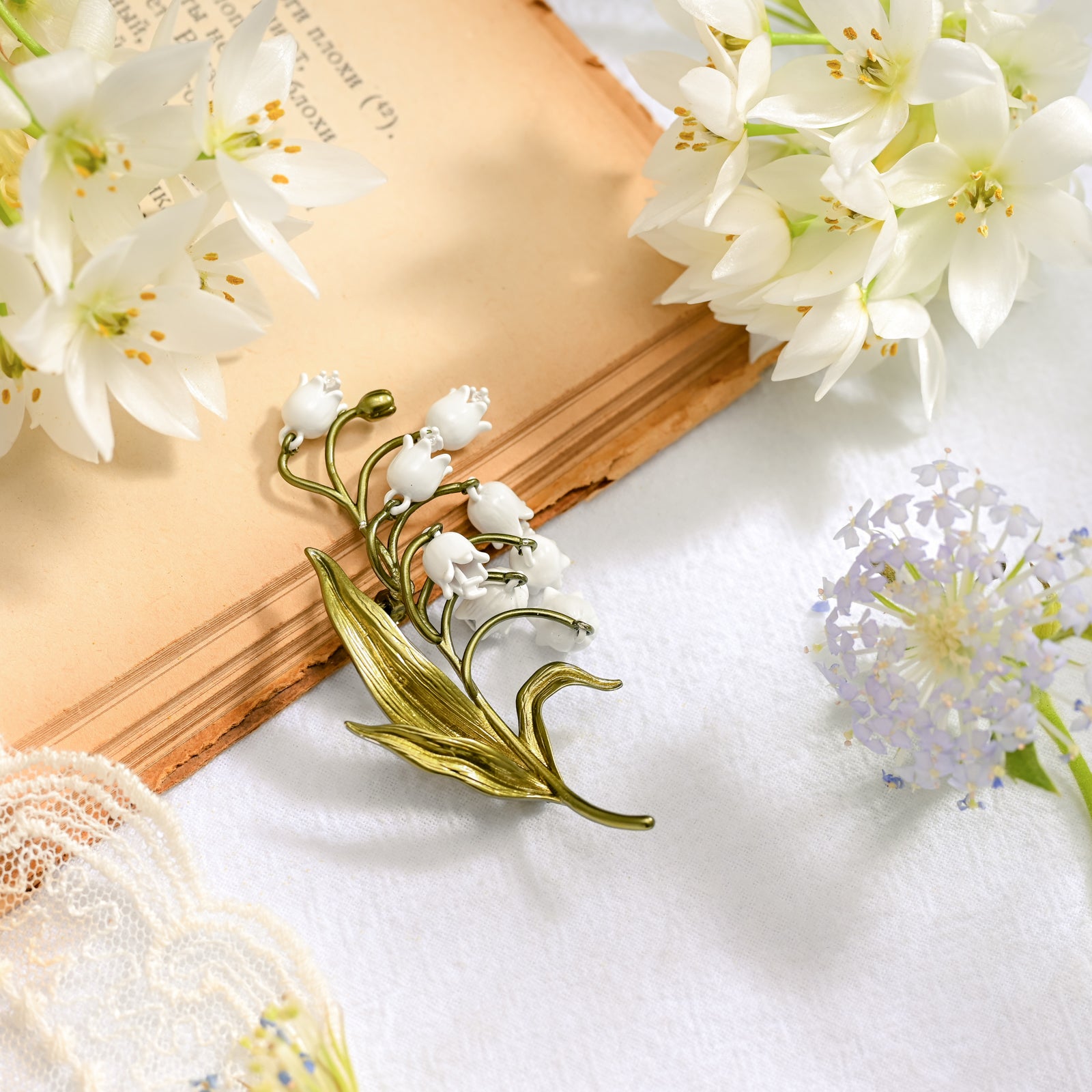 Dainty Lily Of The Valley Brooch