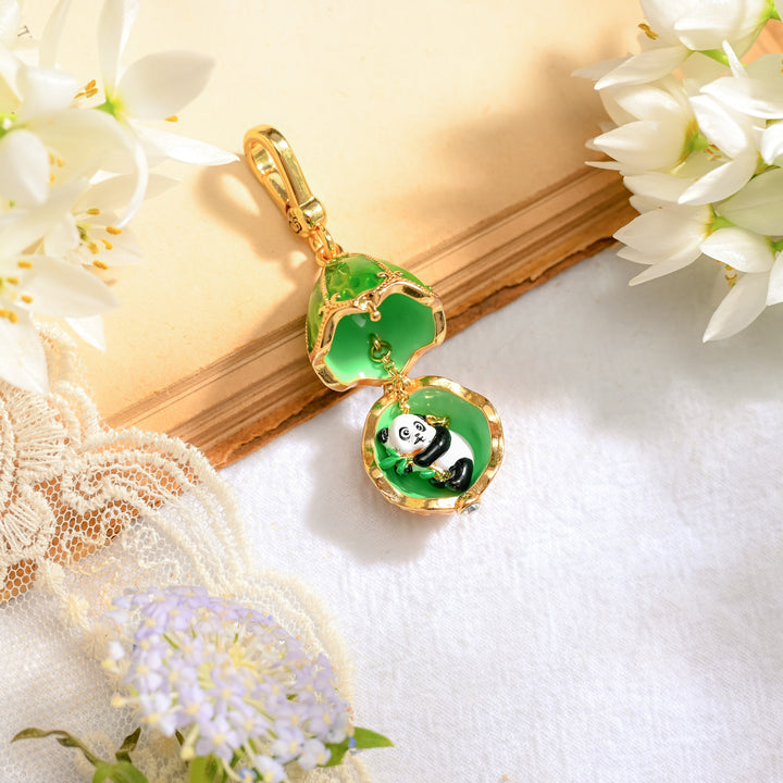 Panda Egg Locket Necklace