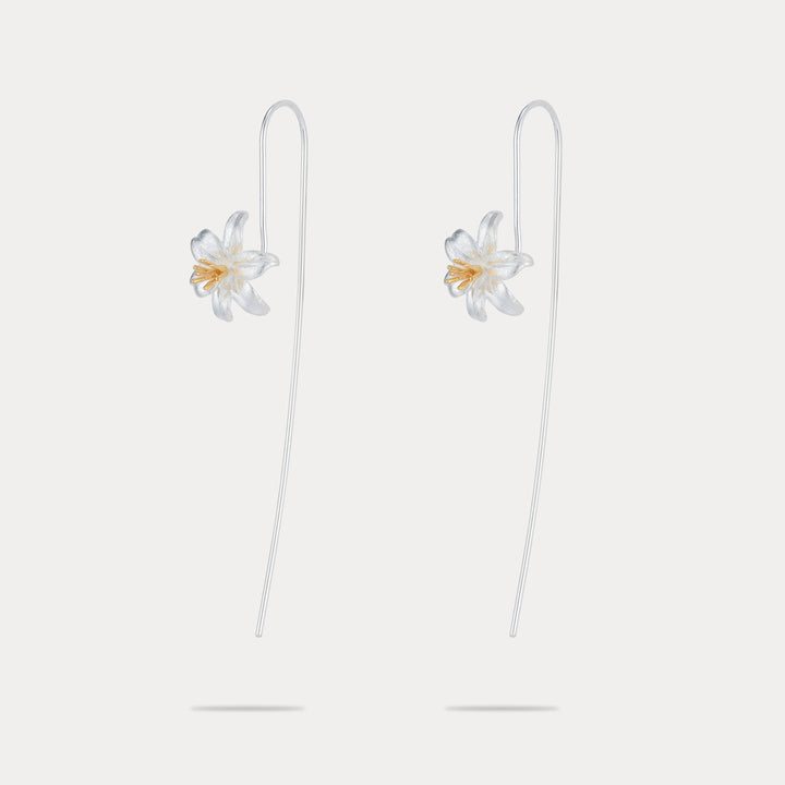 Silver Lily Earrings