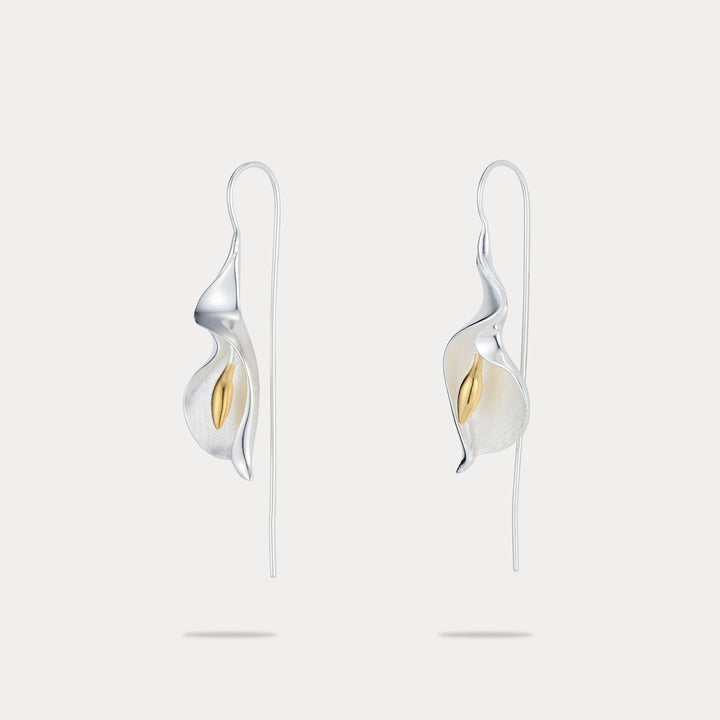 Silver Calla Lily Earrings