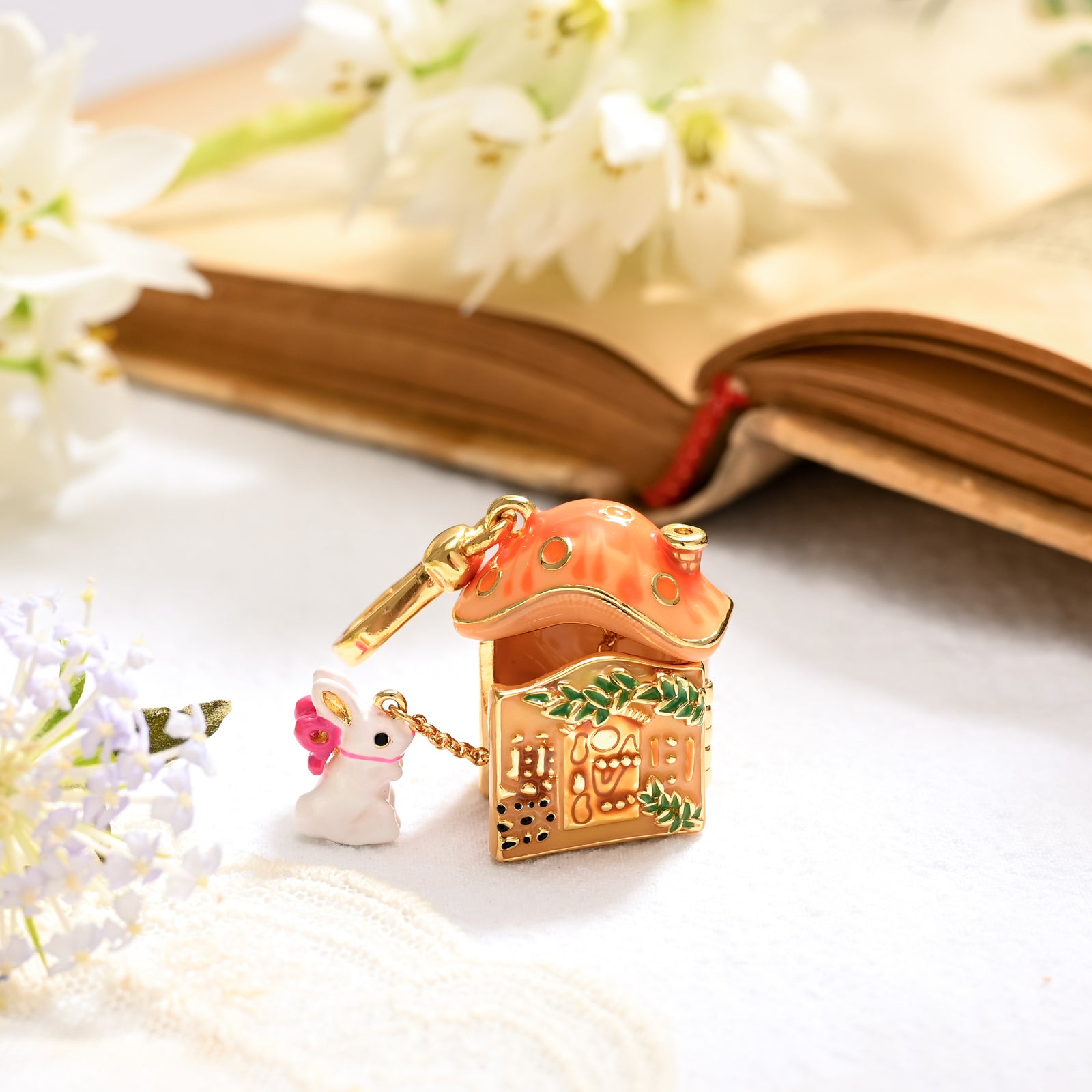 Cute Mushroom House Locket Necklace