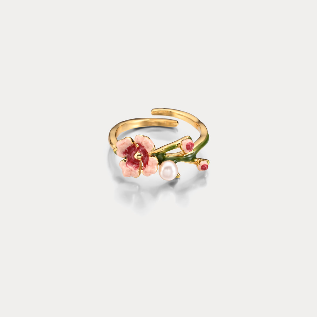 Selenichast Flower Pearl Ring