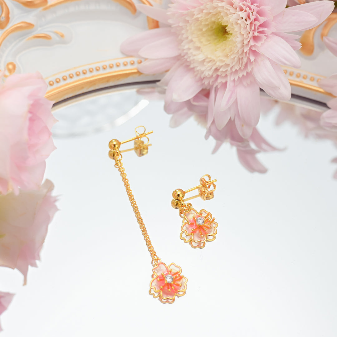Dainty Sakura Mismatched Earrings
