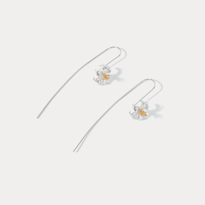 Silver Lily Earrings