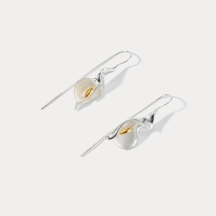 Silver Calla Lily Earrings