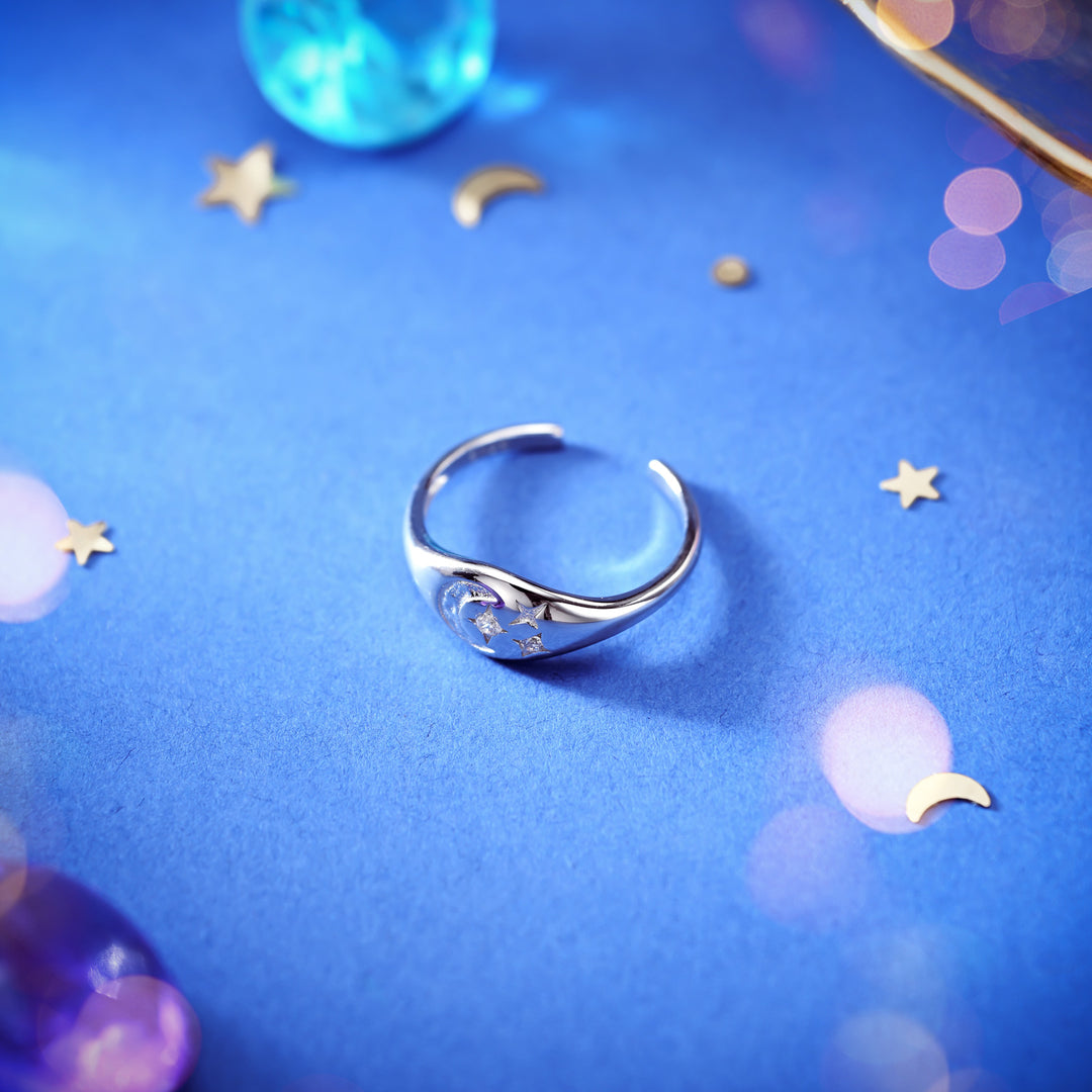 Star and Moon Ring