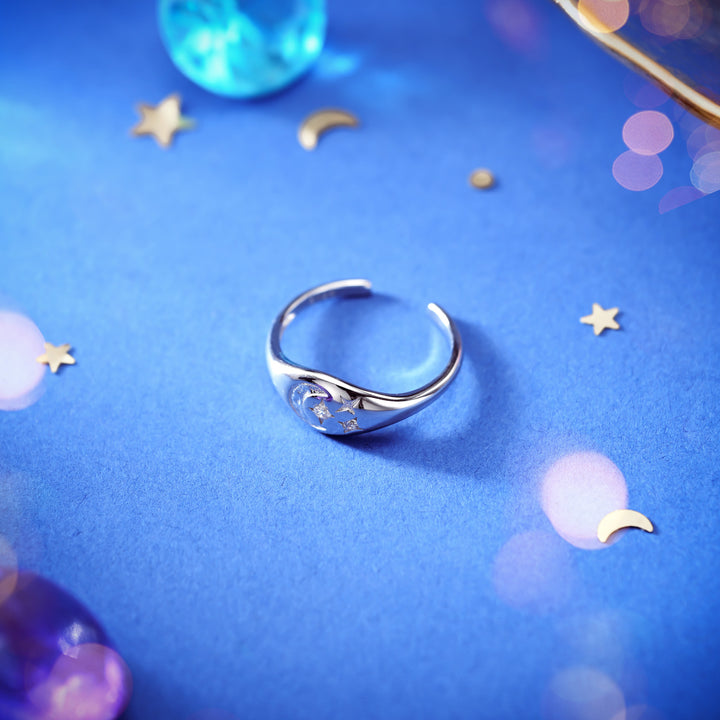 Star and Moon Ring