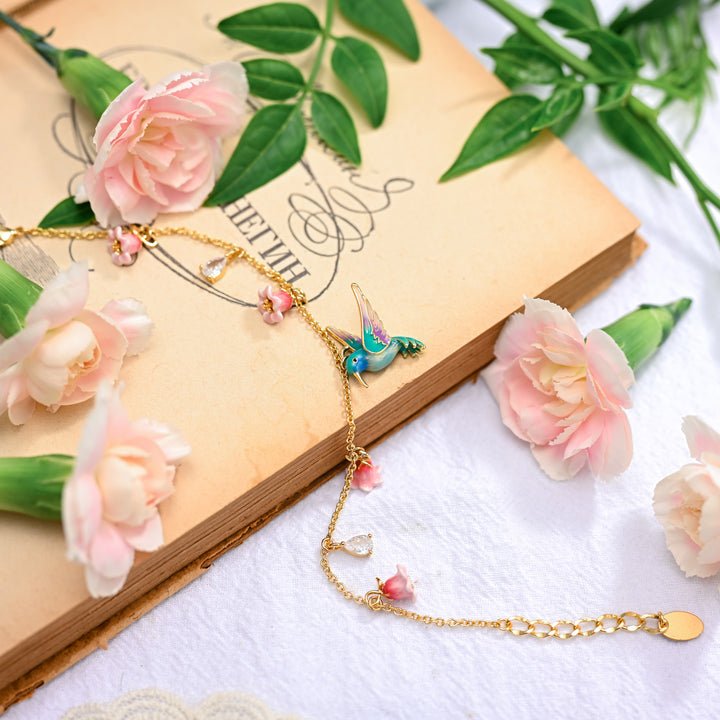 Hummingbird Flower Bracelet
