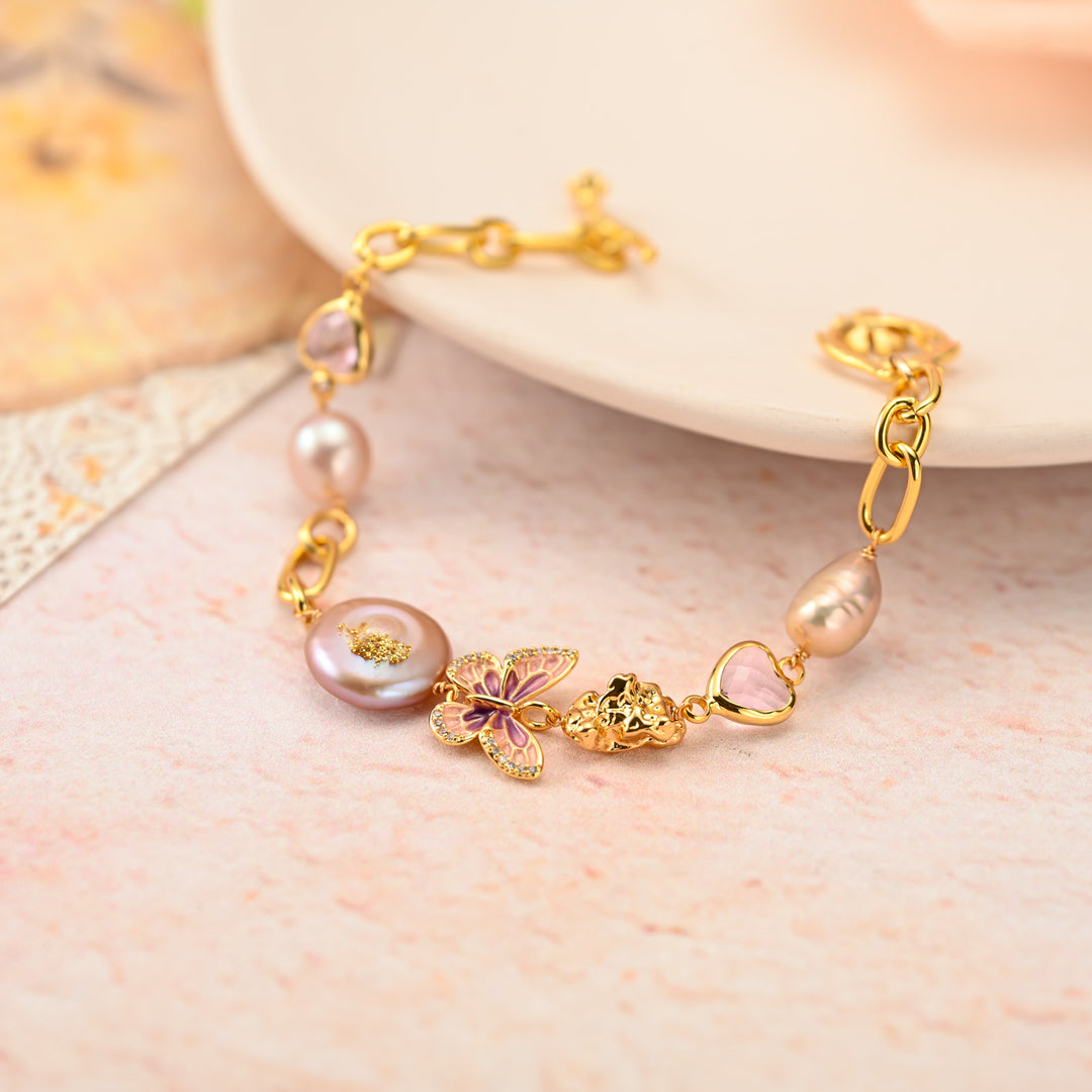 Butterfly Baroque Pearl Bracelet