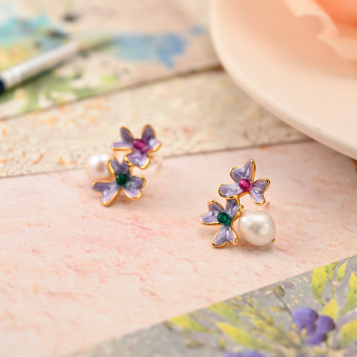 Iris Pearl Earrings