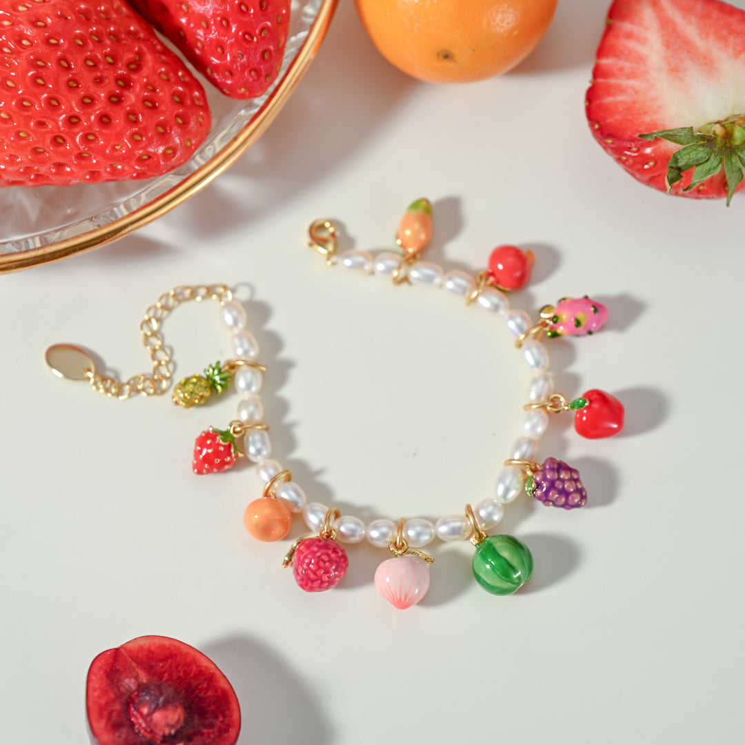 Pulsera de perla de fruta