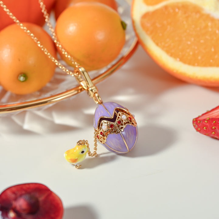 Chicken in Egg Locket Necklace