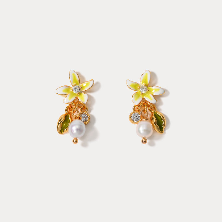 Lemon Flower Earrings