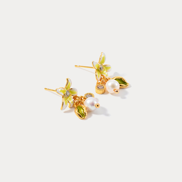 Lemon Flower Earrings