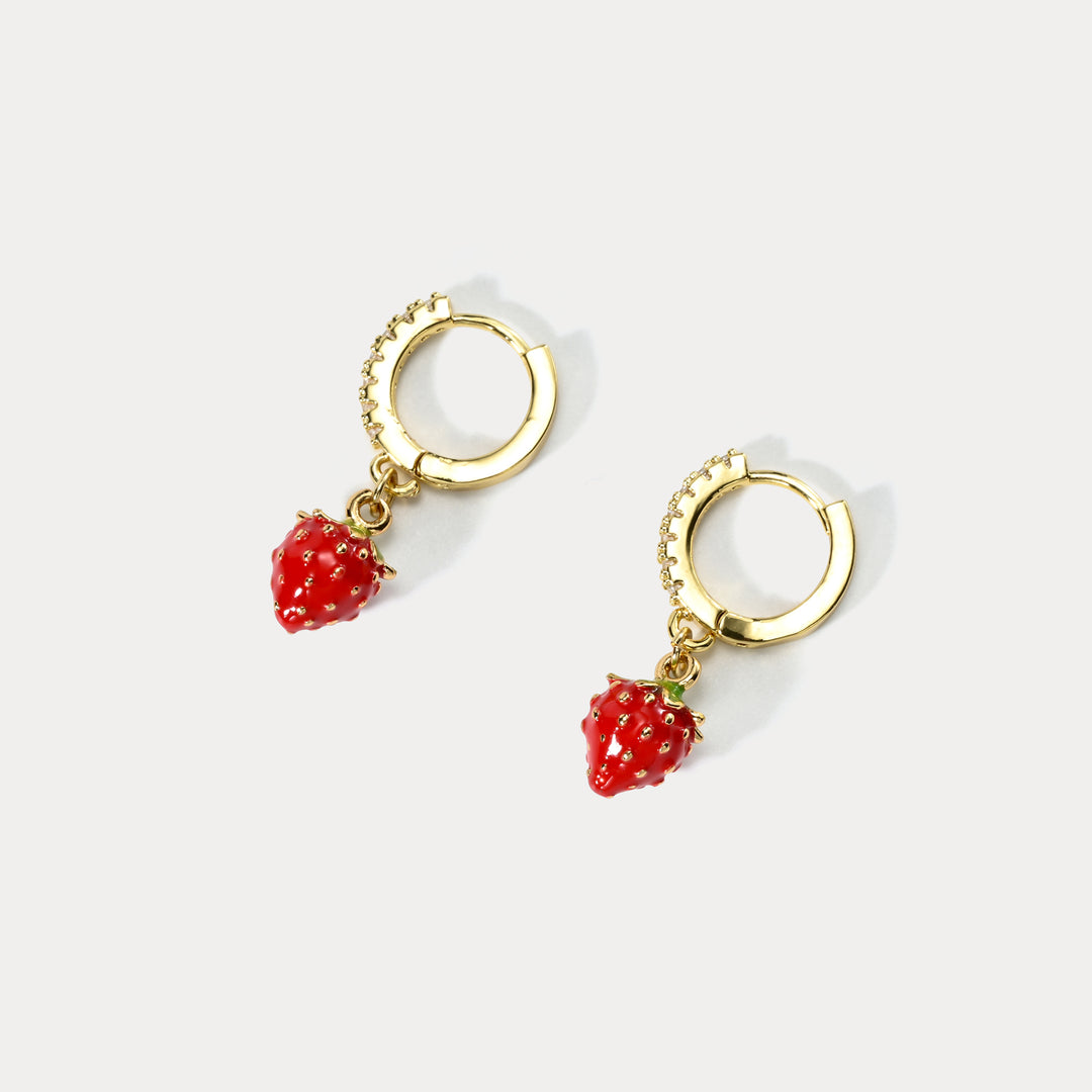 Strawberry Drop Earrings