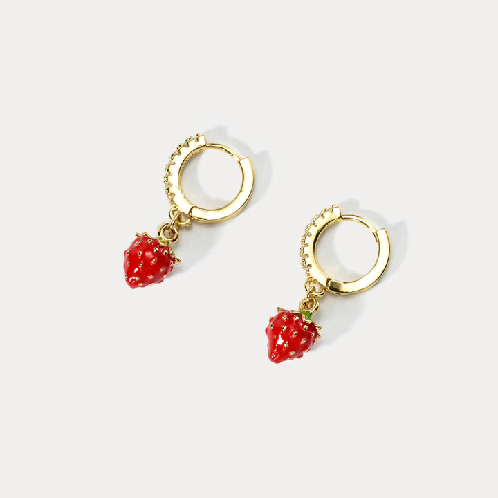 Strawberry Drop Earrings