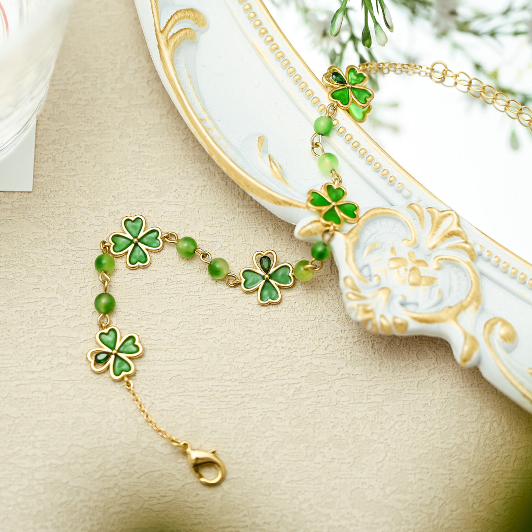 Four Leaf Clover Beads Bracelet