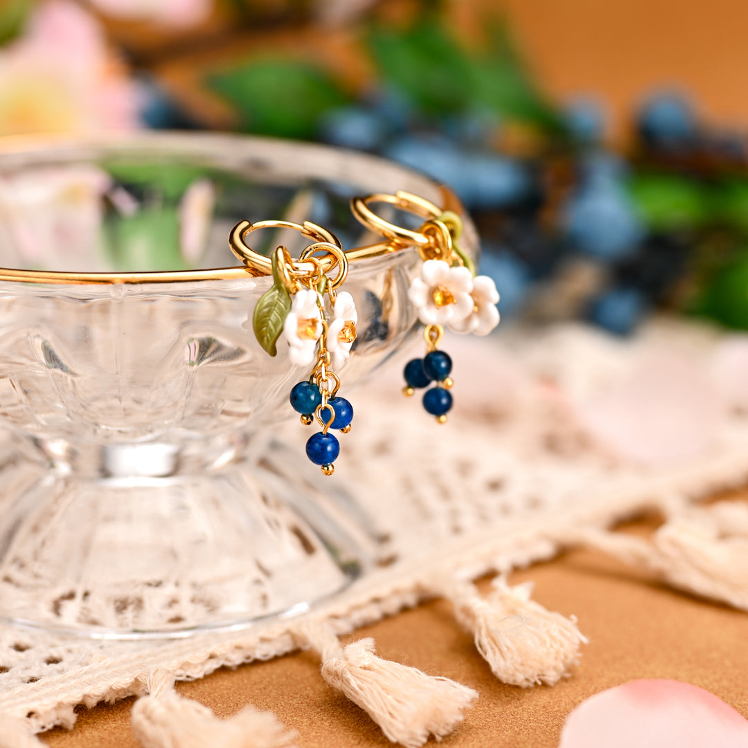 Blueberry Flower Earrings