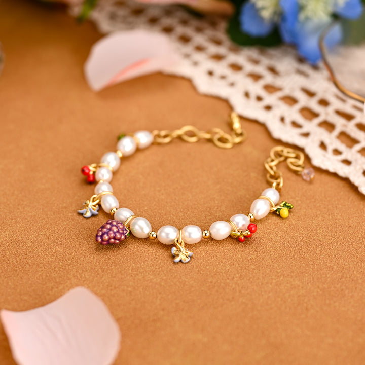 Bracelet de perles de raisin