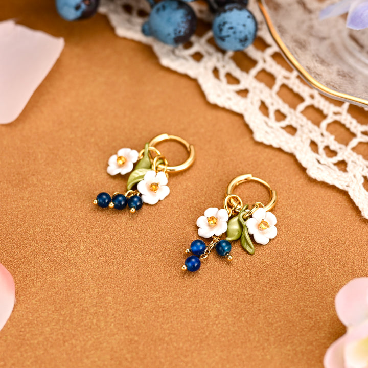 Blueberry Flower Earrings