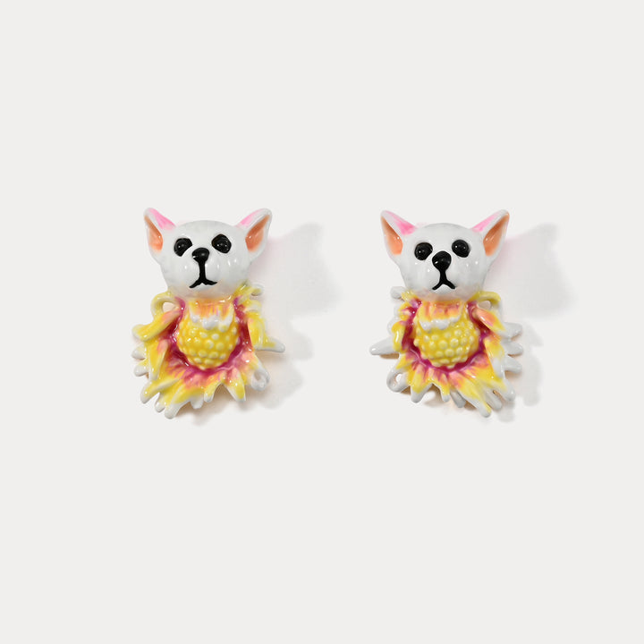 Daisy Dog Stud Earrings