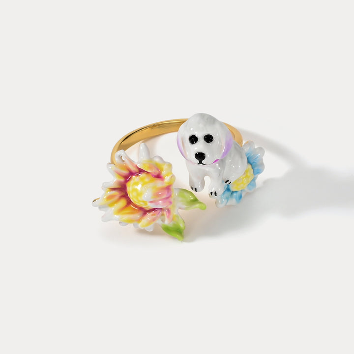 Dog Double Flower Ring