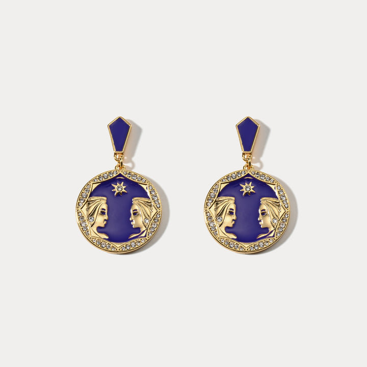 Gemini Enamel Earrings