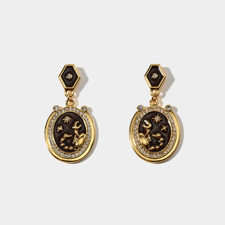 Scorpio Enamel Earrings