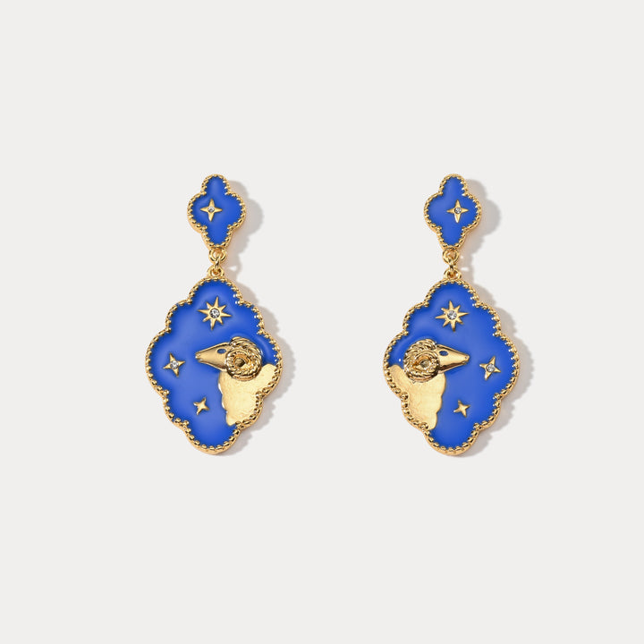 Aries Enamel Earrings