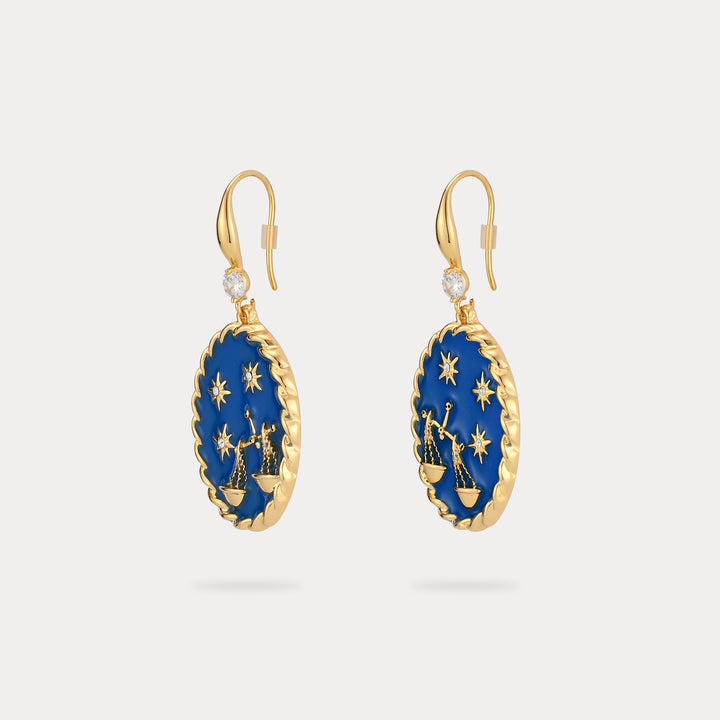 Libra Enamel Earrings