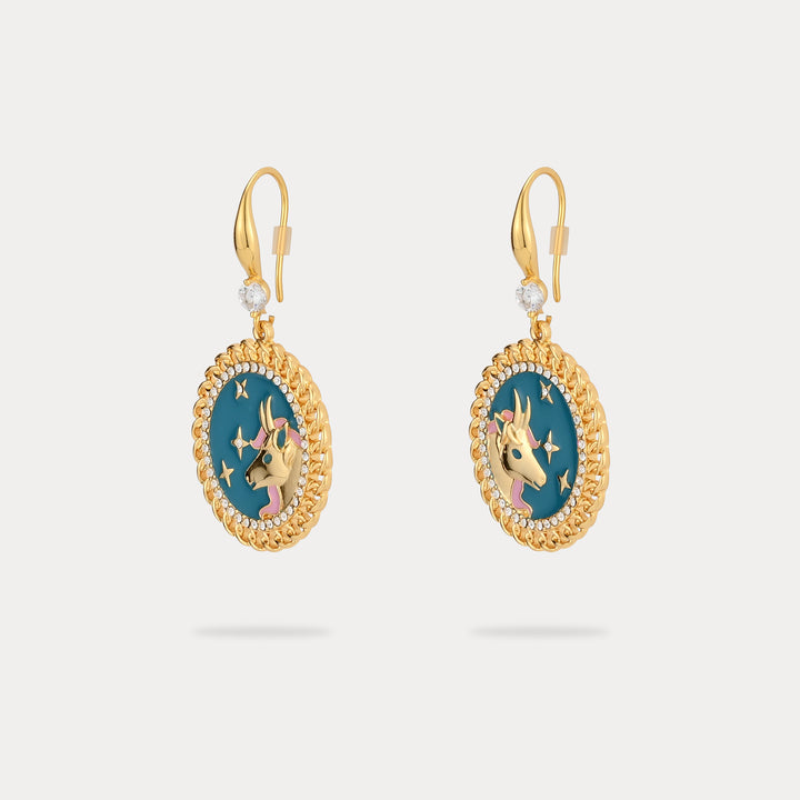 Taurus Enamel Earrings