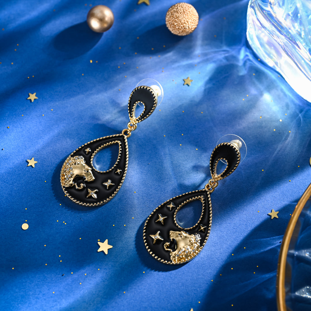 Leo Enamel Earrings