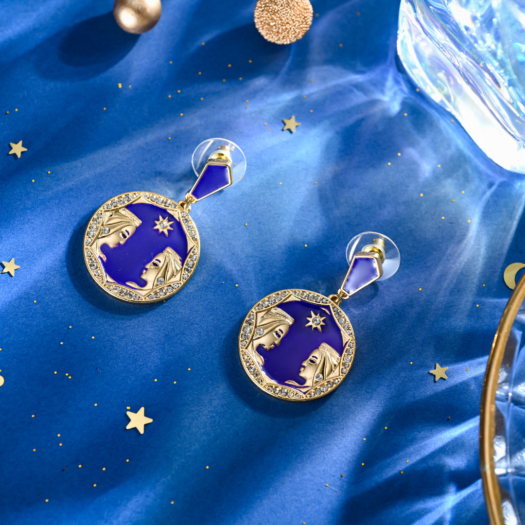 Gemini Enamel Earrings