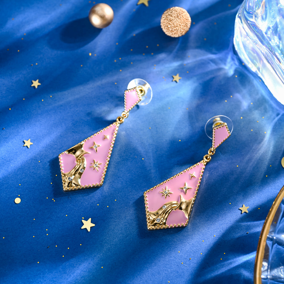 Aquarius Enamel Earrings