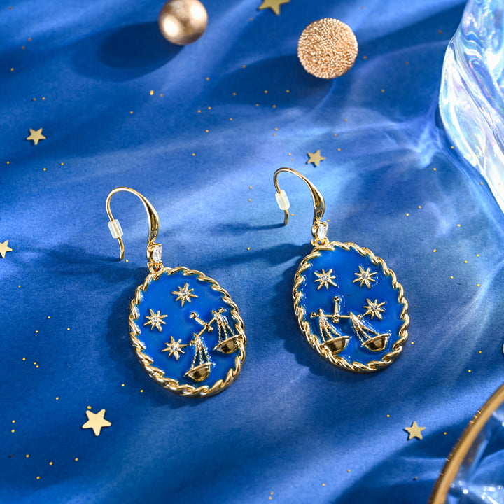 Libra Enamel Earrings