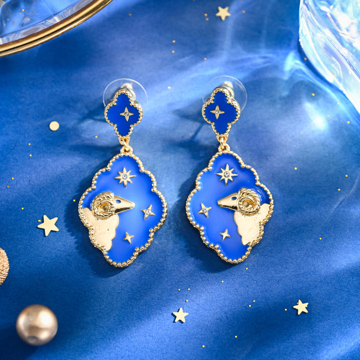 Aries Enamel Earrings