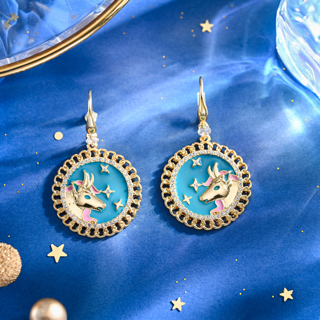 Taurus Enamel Earrings