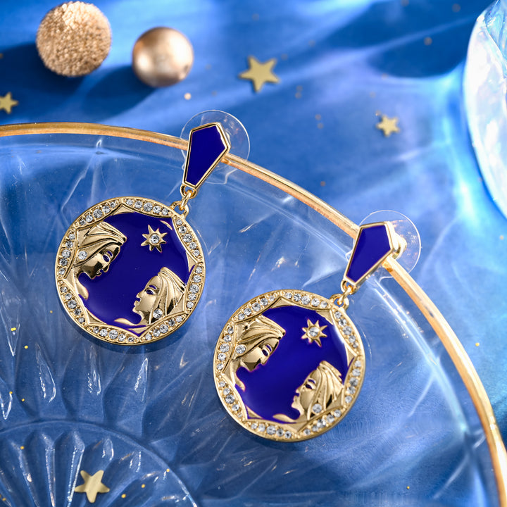 Gemini Enamel Earrings