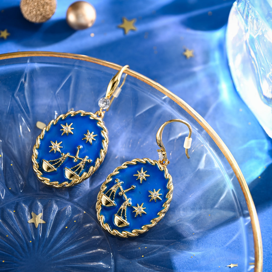 Libra Enamel Earrings