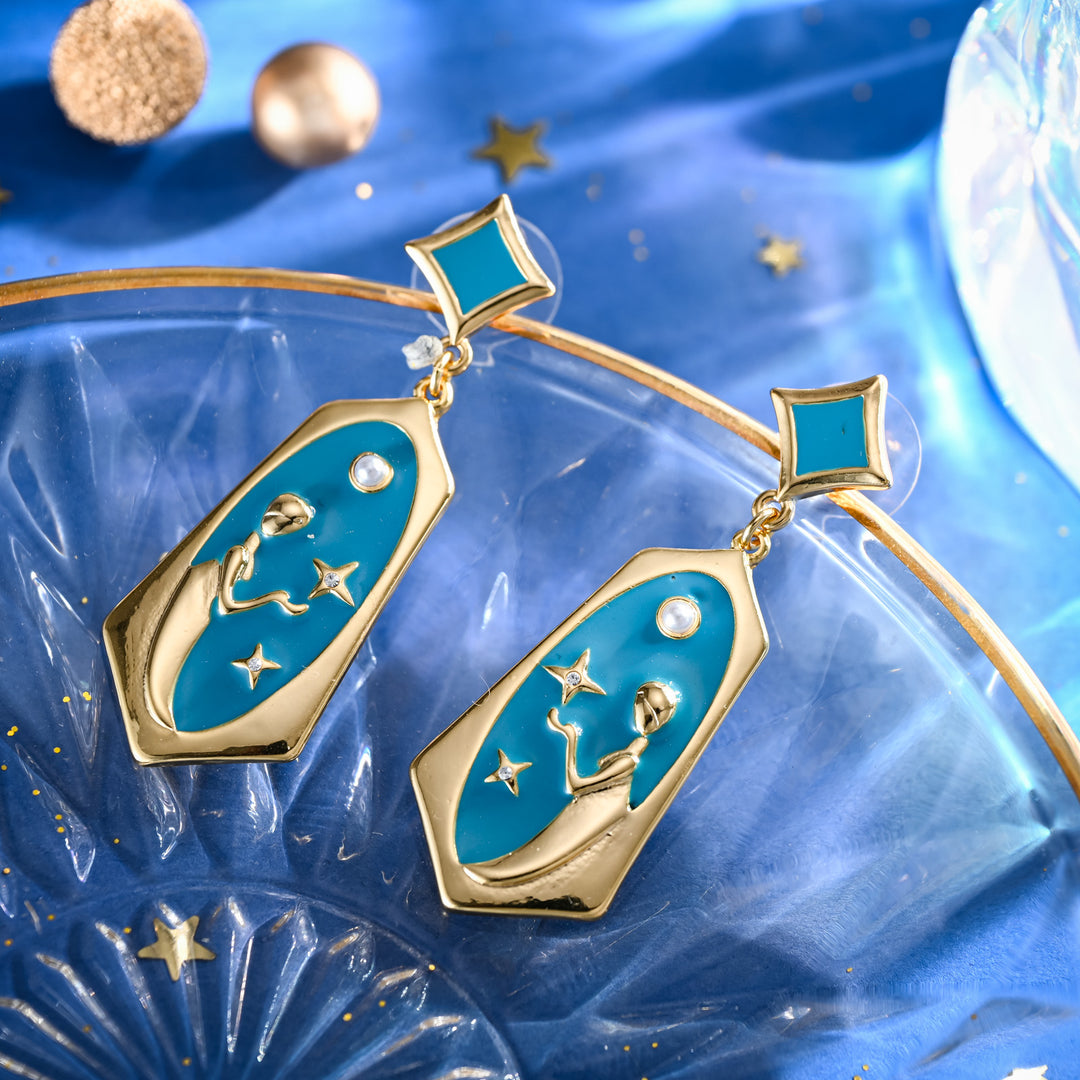 Virgo Enamel Earrings