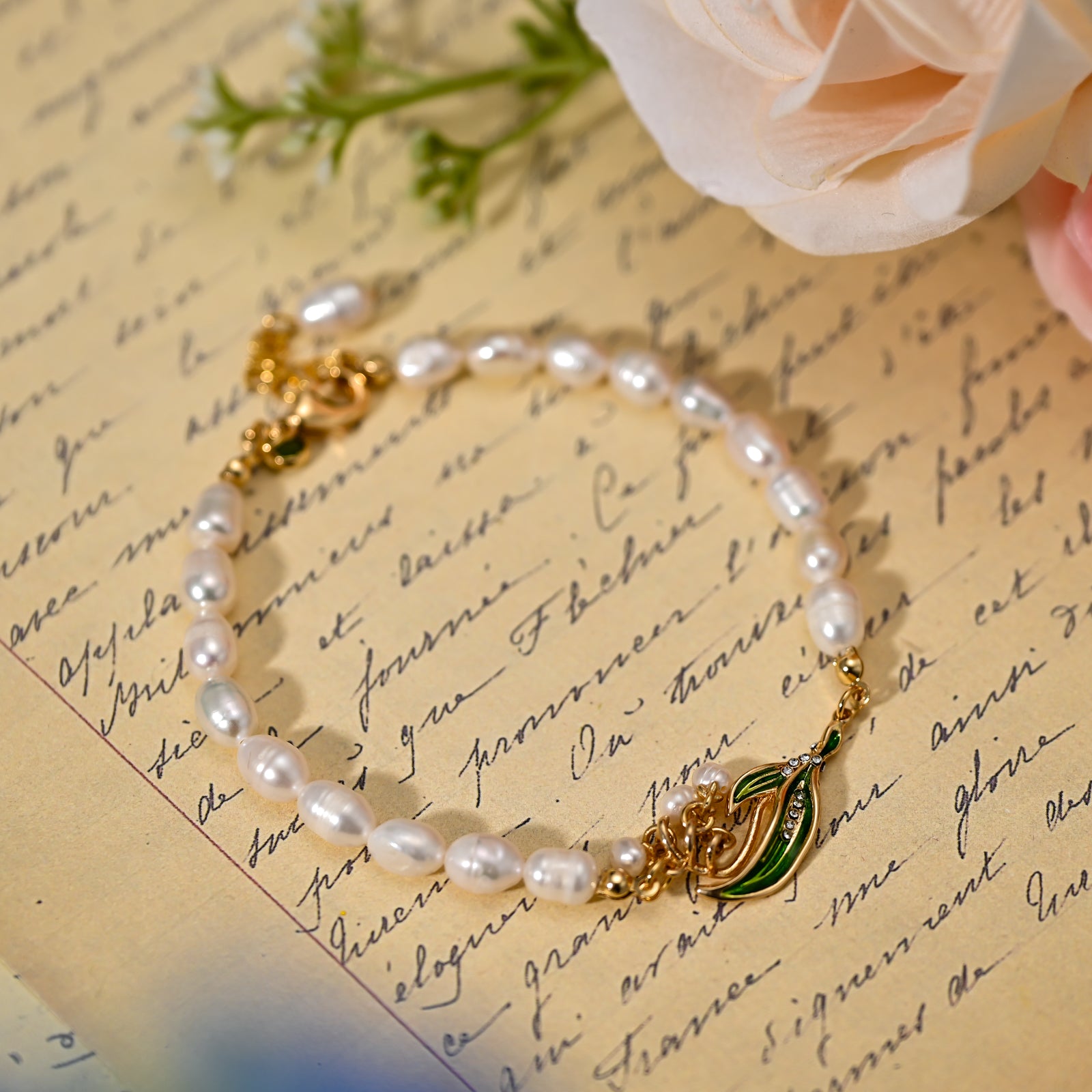 Lily Of The Valley Pearl Bracelet