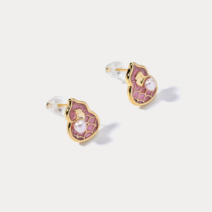 Pink Gourd Earrings