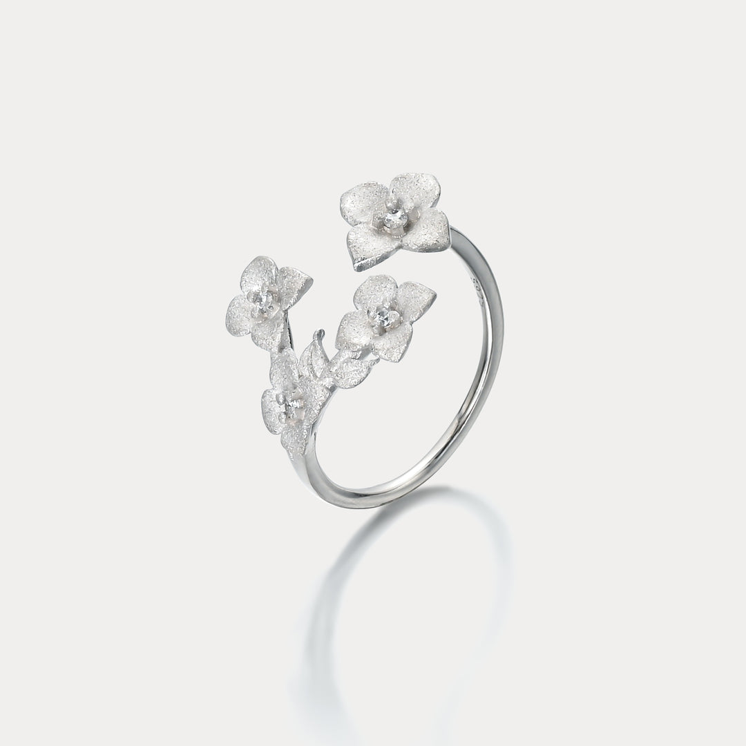 Silver Flower Ring