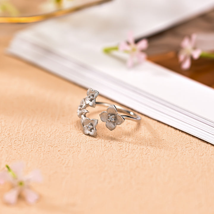 Silver Flower Ring