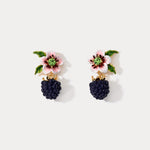 Selenichast Blackberry Flower Earrings