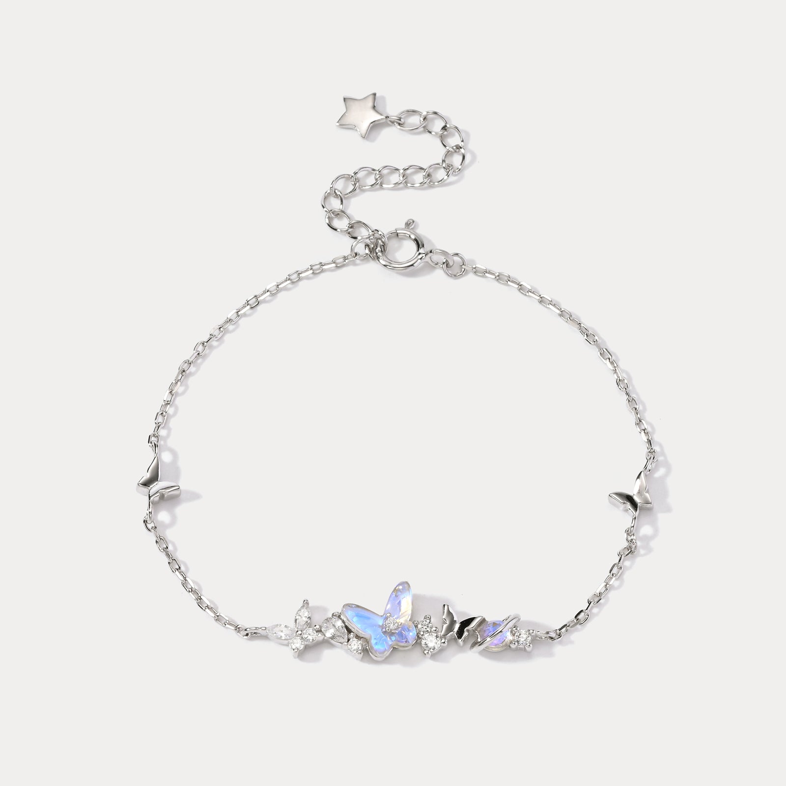 Selenichast Butterfly Planet Silver Bracelet