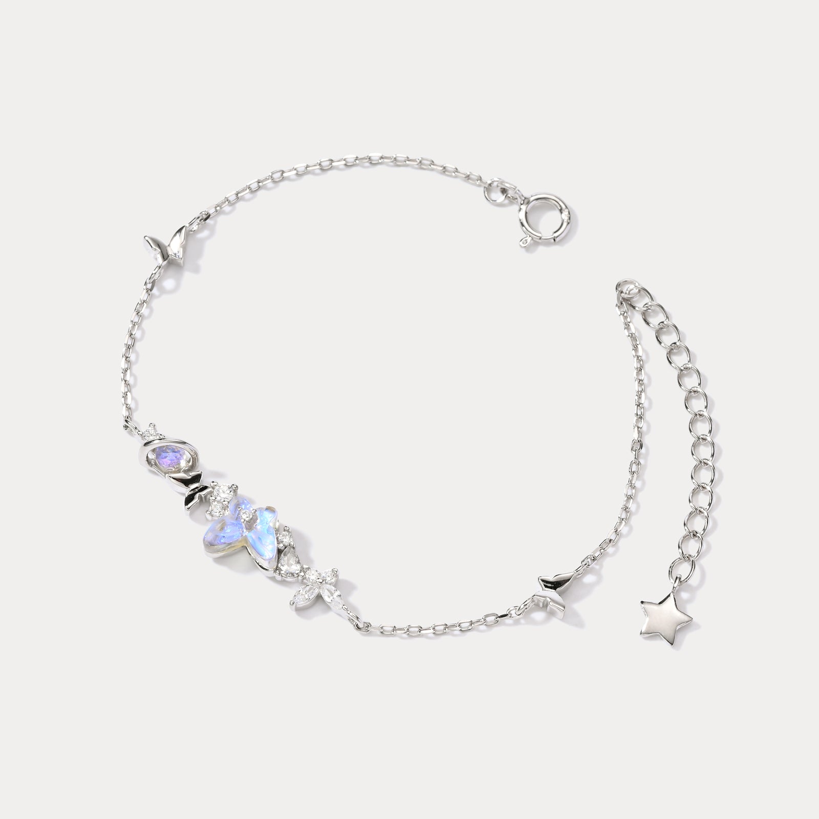 Selenichast Butterfly Planet Silver Bracelet