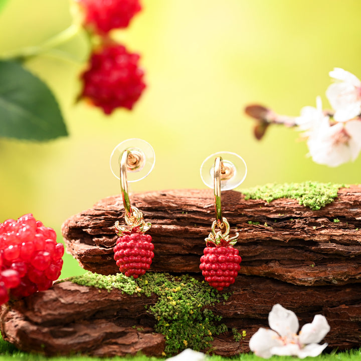 Raspberry Earrings